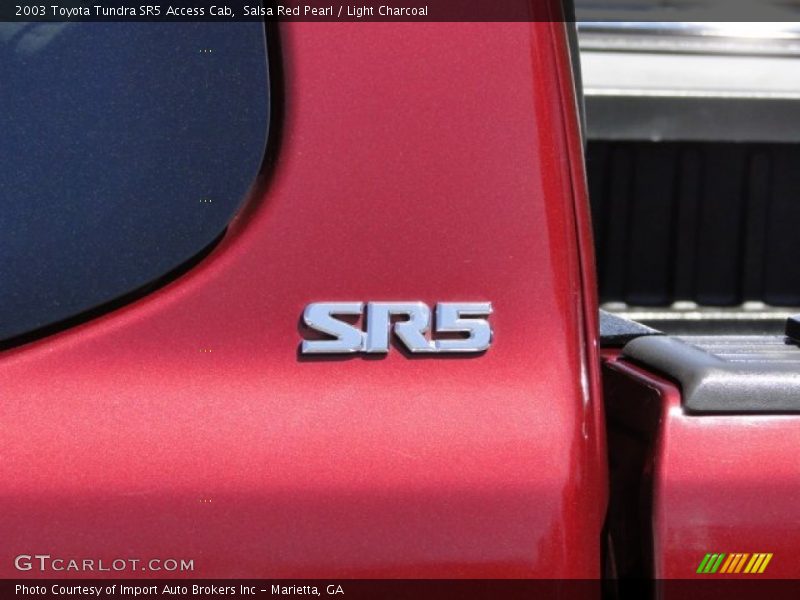 Salsa Red Pearl / Light Charcoal 2003 Toyota Tundra SR5 Access Cab