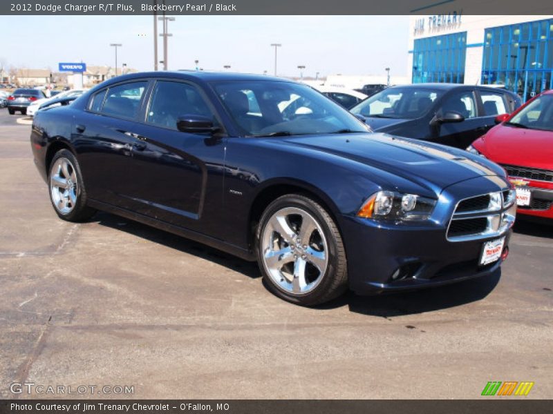 Blackberry Pearl / Black 2012 Dodge Charger R/T Plus