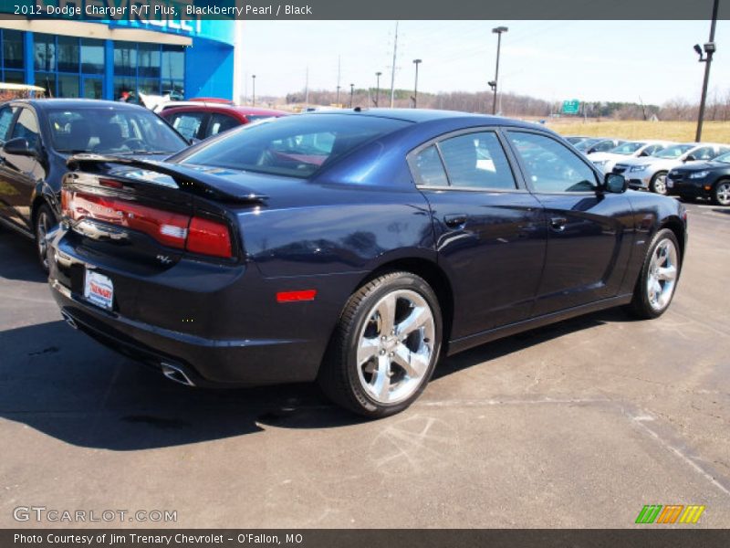 Blackberry Pearl / Black 2012 Dodge Charger R/T Plus