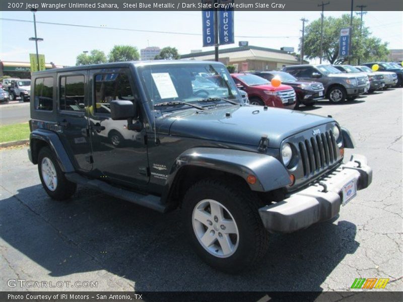 Steel Blue Metallic / Dark Slate Gray/Medium Slate Gray 2007 Jeep Wrangler Unlimited Sahara