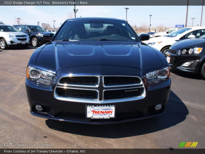 Blackberry Pearl / Black 2012 Dodge Charger R/T Plus