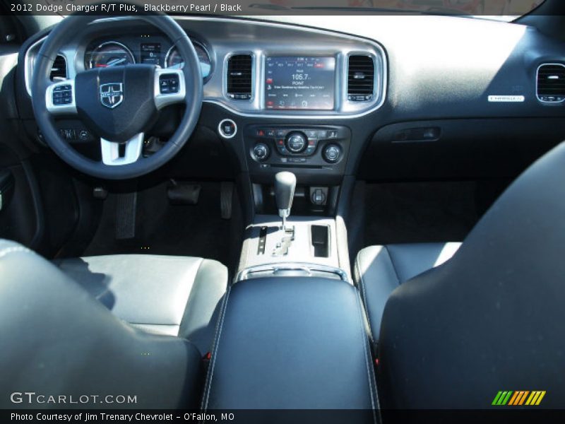 Blackberry Pearl / Black 2012 Dodge Charger R/T Plus
