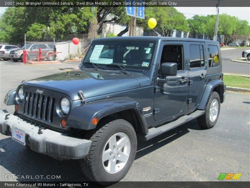 Steel Blue Metallic / Dark Slate Gray/Medium Slate Gray 2007 Jeep Wrangler Unlimited Sahara