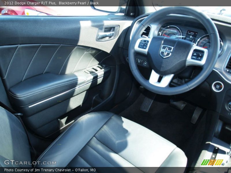 Blackberry Pearl / Black 2012 Dodge Charger R/T Plus