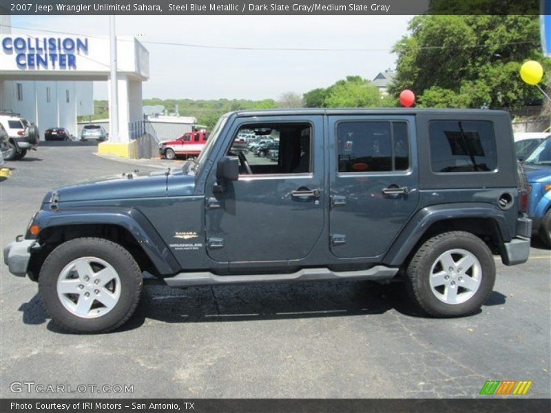 Steel Blue Metallic / Dark Slate Gray/Medium Slate Gray 2007 Jeep Wrangler Unlimited Sahara