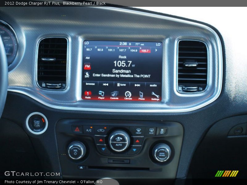 Blackberry Pearl / Black 2012 Dodge Charger R/T Plus