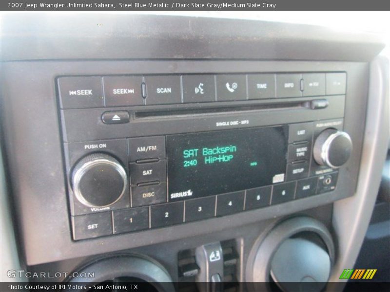 Steel Blue Metallic / Dark Slate Gray/Medium Slate Gray 2007 Jeep Wrangler Unlimited Sahara