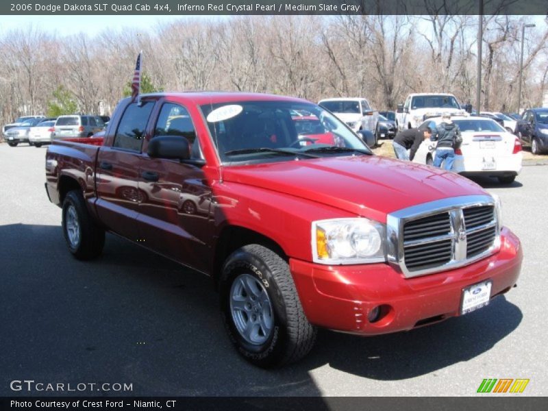 Inferno Red Crystal Pearl / Medium Slate Gray 2006 Dodge Dakota SLT Quad Cab 4x4