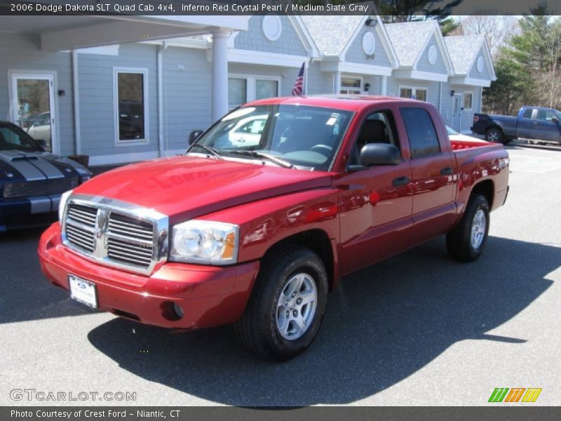 Inferno Red Crystal Pearl / Medium Slate Gray 2006 Dodge Dakota SLT Quad Cab 4x4