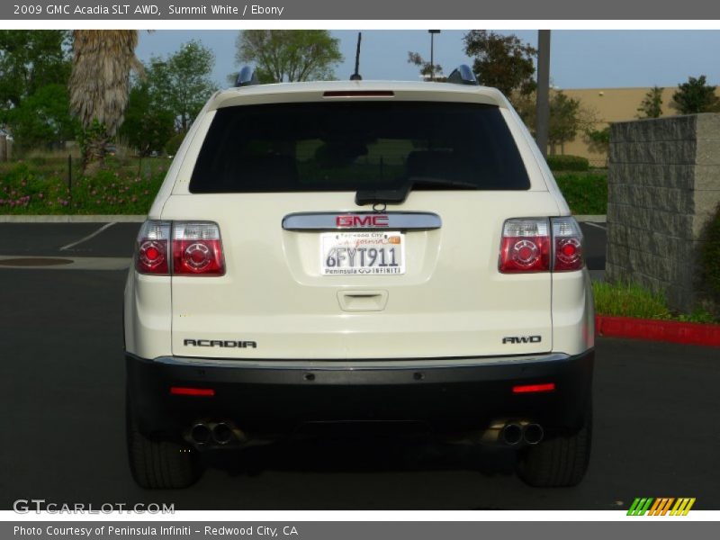Summit White / Ebony 2009 GMC Acadia SLT AWD