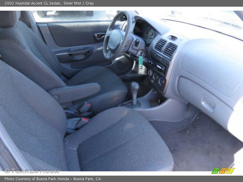 Silver Mist / Gray 2002 Hyundai Accent GL Sedan