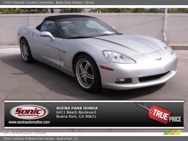 Blade Silver Metallic / Ebony 2009 Chevrolet Corvette Convertible