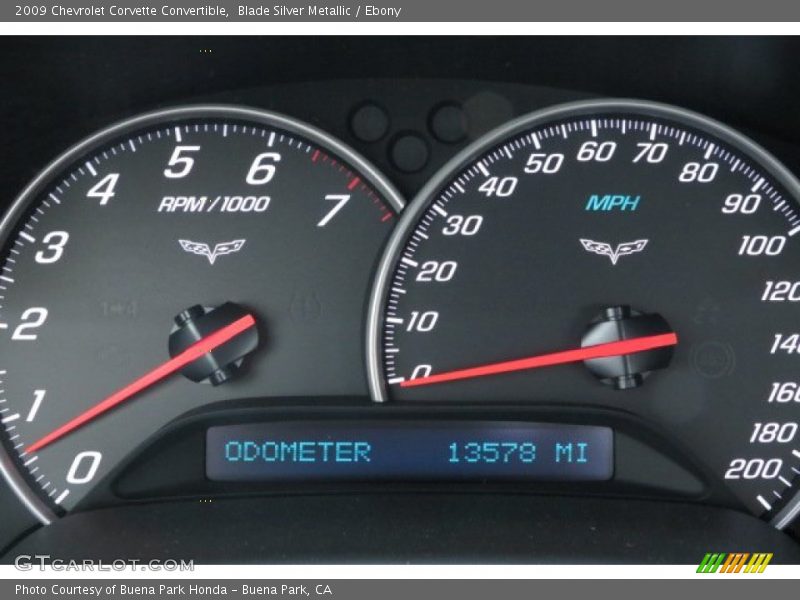 Blade Silver Metallic / Ebony 2009 Chevrolet Corvette Convertible