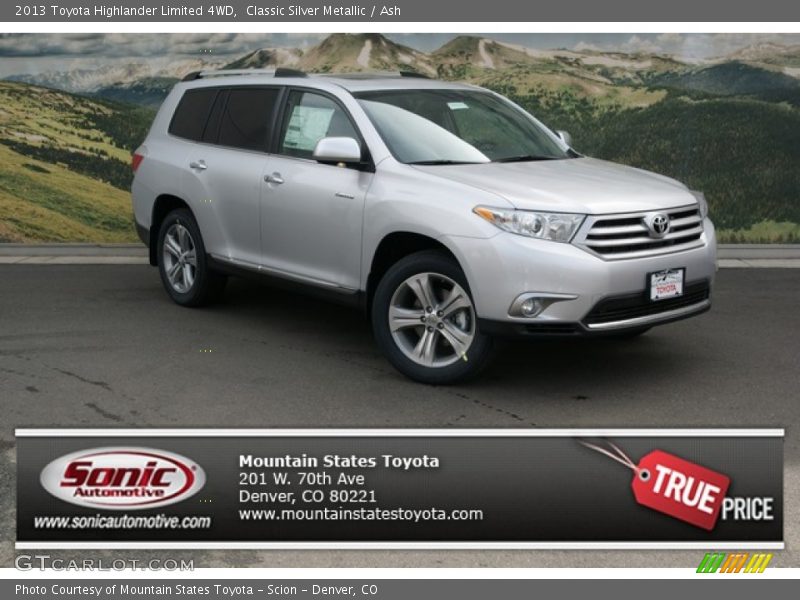Classic Silver Metallic / Ash 2013 Toyota Highlander Limited 4WD