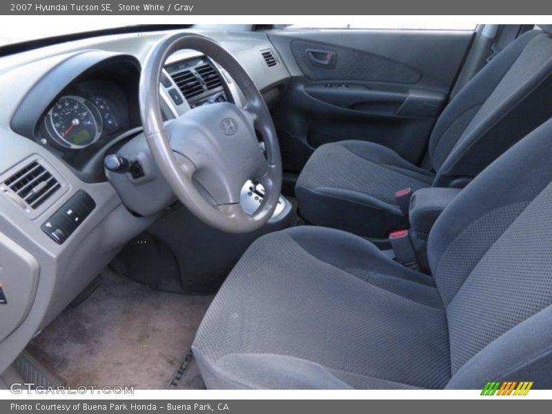 Stone White / Gray 2007 Hyundai Tucson SE