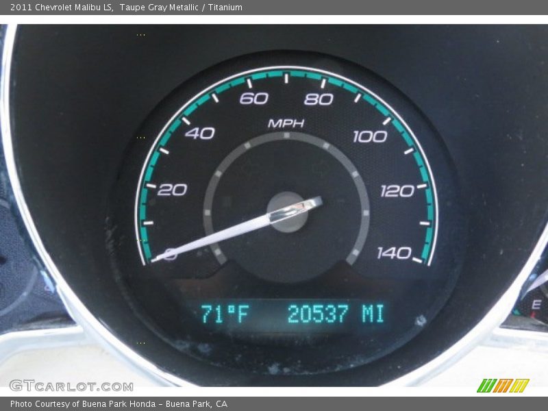 Taupe Gray Metallic / Titanium 2011 Chevrolet Malibu LS