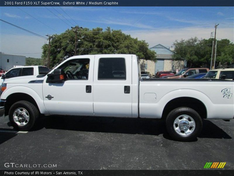 Oxford White / Medium Graphite 2001 Ford F150 XLT SuperCrew