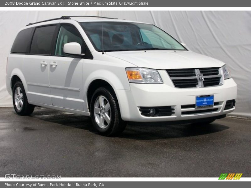 Stone White / Medium Slate Gray/Light Shale 2008 Dodge Grand Caravan SXT