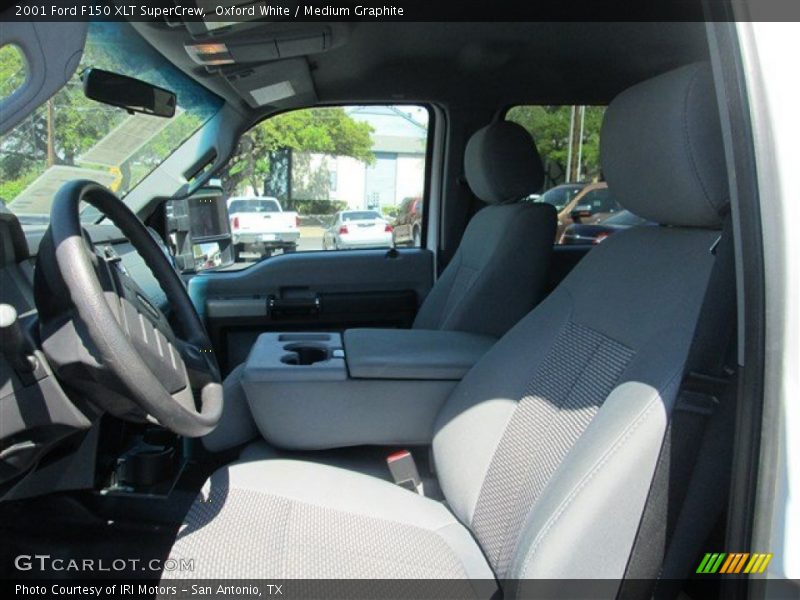 Oxford White / Medium Graphite 2001 Ford F150 XLT SuperCrew