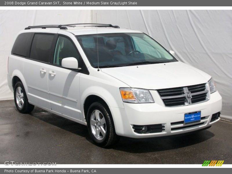 Stone White / Medium Slate Gray/Light Shale 2008 Dodge Grand Caravan SXT