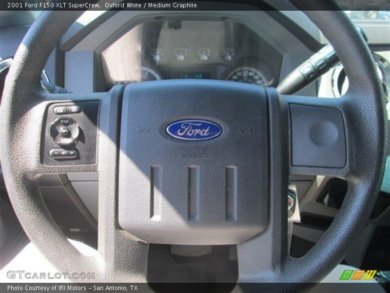 Oxford White / Medium Graphite 2001 Ford F150 XLT SuperCrew