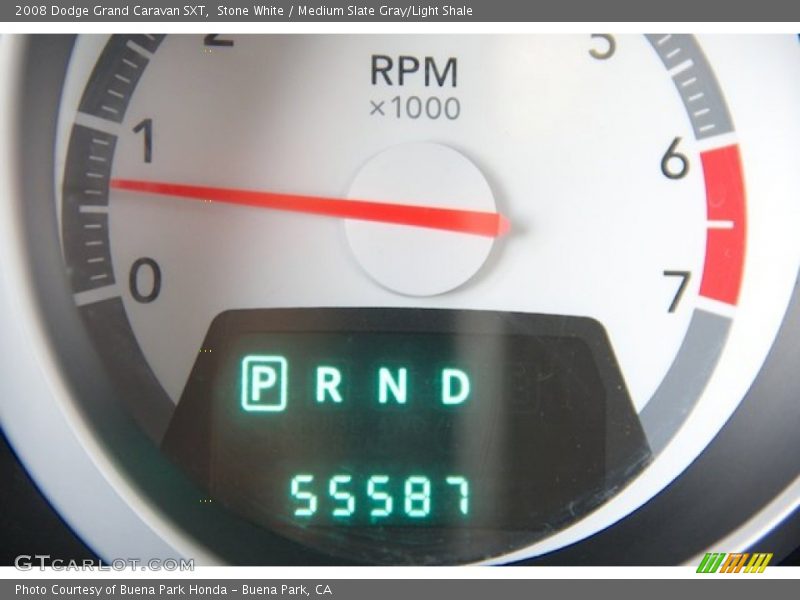 Stone White / Medium Slate Gray/Light Shale 2008 Dodge Grand Caravan SXT