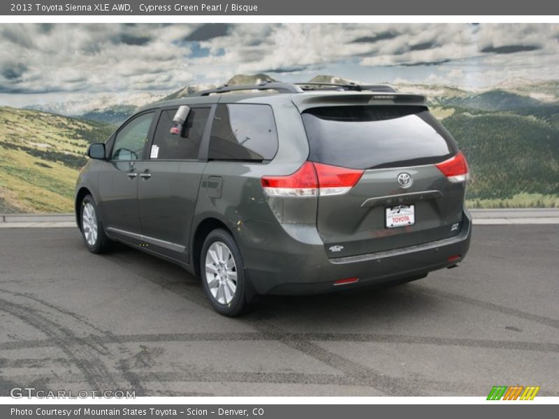Cypress Green Pearl / Bisque 2013 Toyota Sienna XLE AWD
