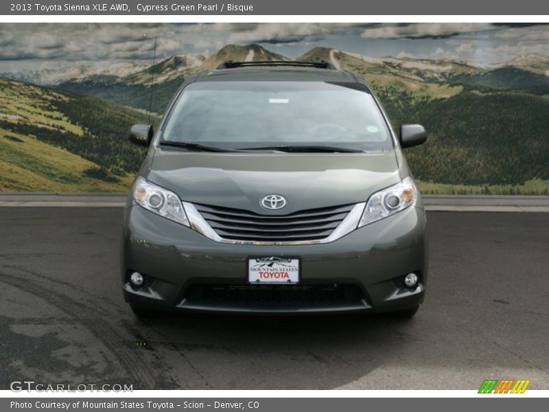Cypress Green Pearl / Bisque 2013 Toyota Sienna XLE AWD
