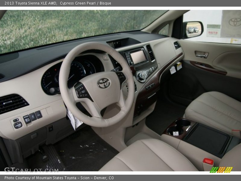 Cypress Green Pearl / Bisque 2013 Toyota Sienna XLE AWD
