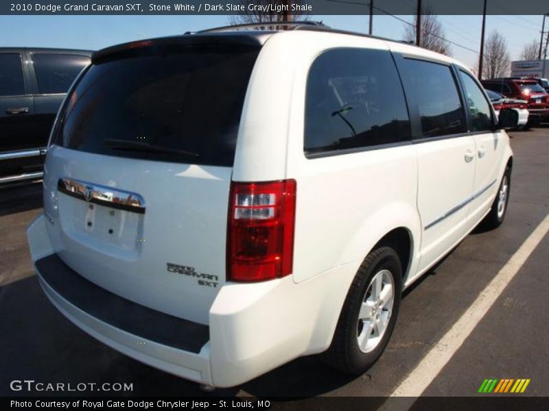 Stone White / Dark Slate Gray/Light Shale 2010 Dodge Grand Caravan SXT