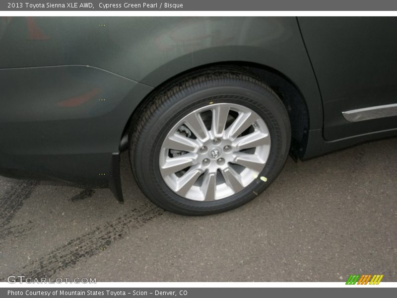 Cypress Green Pearl / Bisque 2013 Toyota Sienna XLE AWD