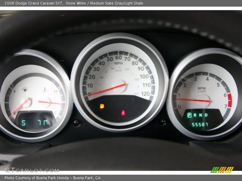 Stone White / Medium Slate Gray/Light Shale 2008 Dodge Grand Caravan SXT