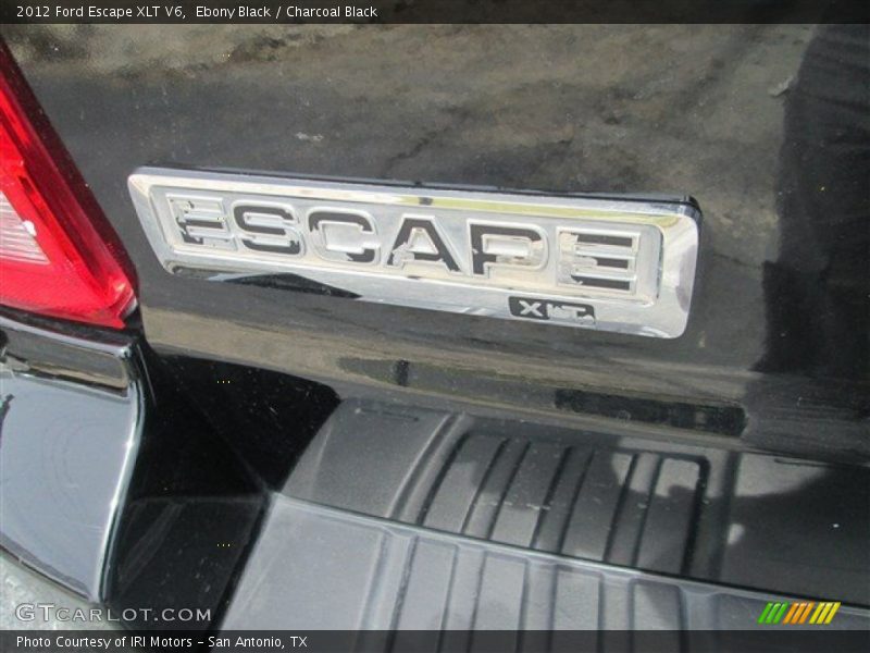 Ebony Black / Charcoal Black 2012 Ford Escape XLT V6