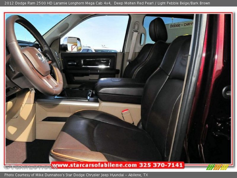 Deep Molten Red Pearl / Light Pebble Beige/Bark Brown 2012 Dodge Ram 2500 HD Laramie Longhorn Mega Cab 4x4