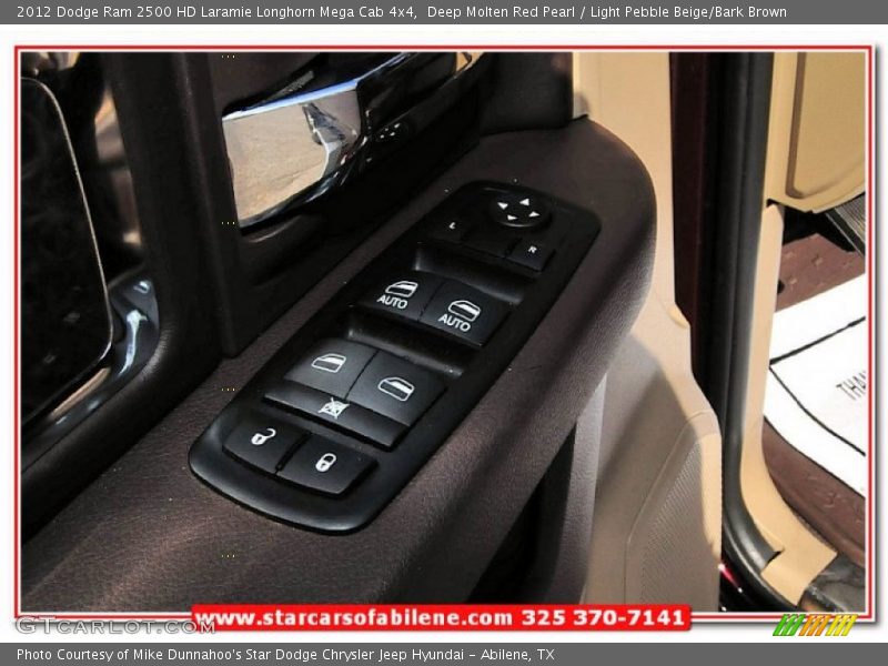 Deep Molten Red Pearl / Light Pebble Beige/Bark Brown 2012 Dodge Ram 2500 HD Laramie Longhorn Mega Cab 4x4