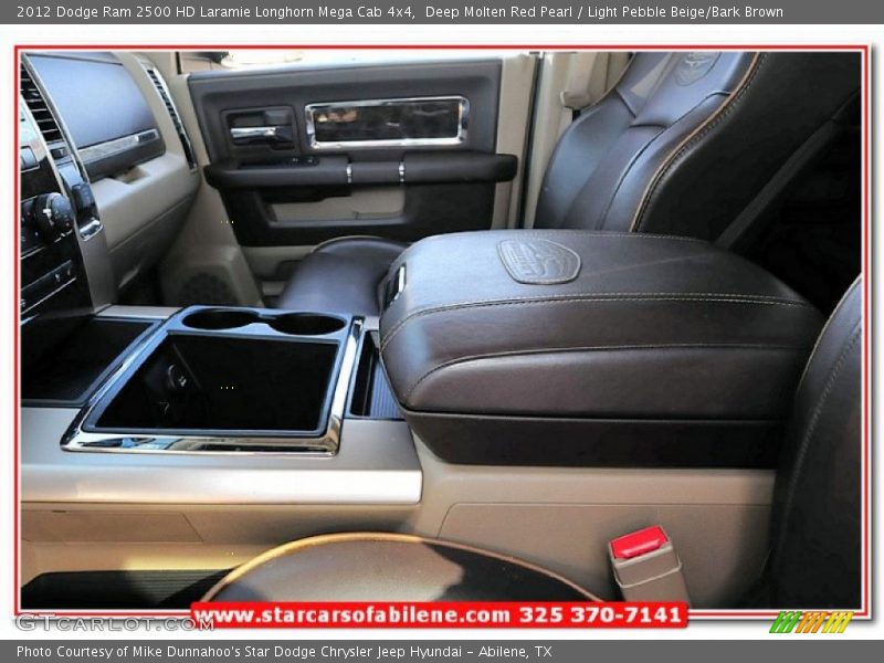 Deep Molten Red Pearl / Light Pebble Beige/Bark Brown 2012 Dodge Ram 2500 HD Laramie Longhorn Mega Cab 4x4