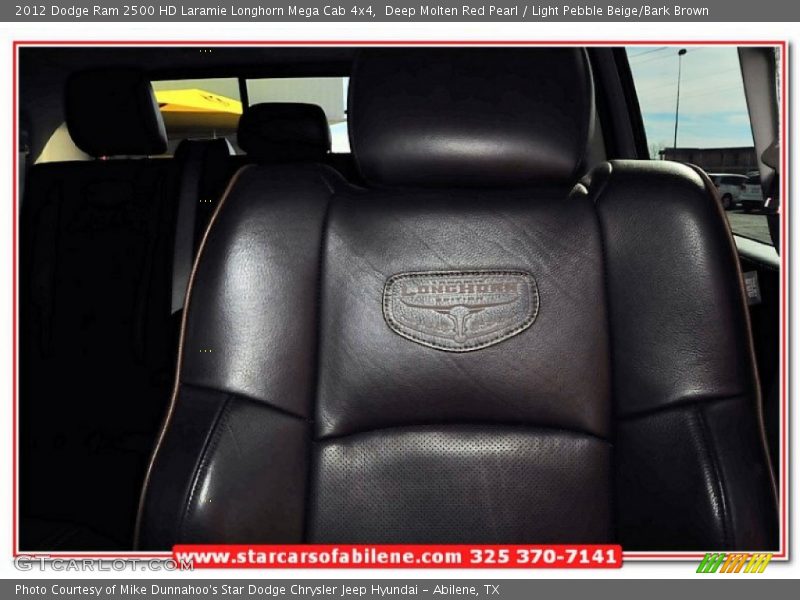 Deep Molten Red Pearl / Light Pebble Beige/Bark Brown 2012 Dodge Ram 2500 HD Laramie Longhorn Mega Cab 4x4