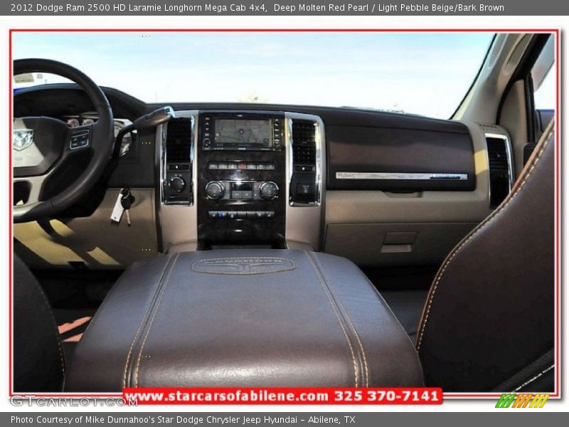 Deep Molten Red Pearl / Light Pebble Beige/Bark Brown 2012 Dodge Ram 2500 HD Laramie Longhorn Mega Cab 4x4
