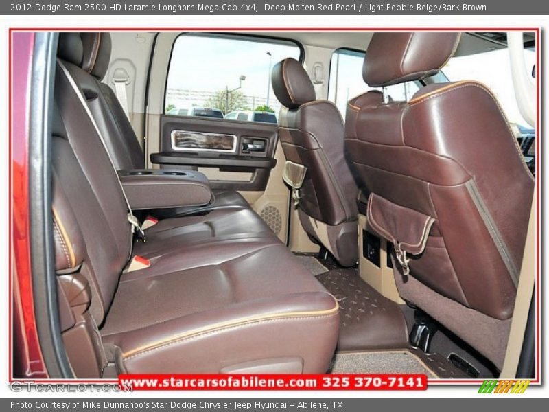Deep Molten Red Pearl / Light Pebble Beige/Bark Brown 2012 Dodge Ram 2500 HD Laramie Longhorn Mega Cab 4x4