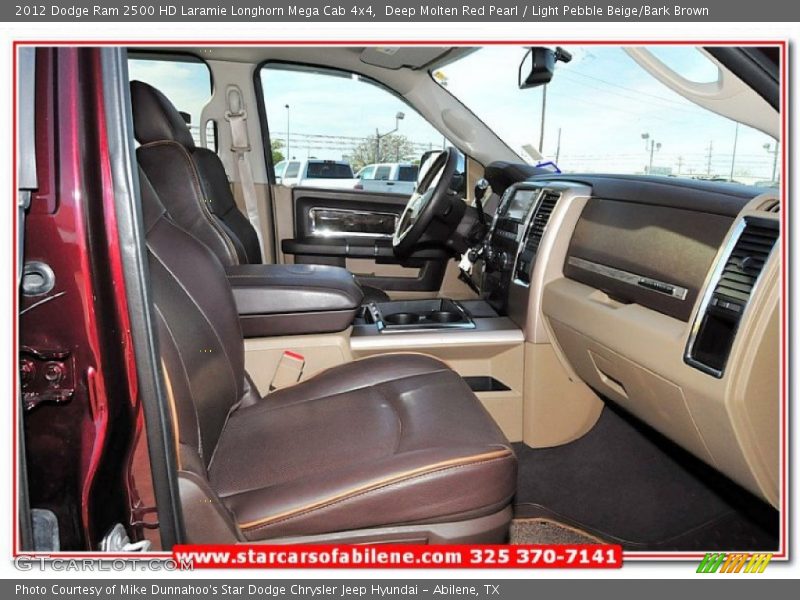 Deep Molten Red Pearl / Light Pebble Beige/Bark Brown 2012 Dodge Ram 2500 HD Laramie Longhorn Mega Cab 4x4