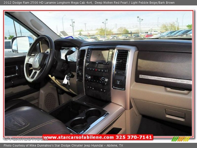 Deep Molten Red Pearl / Light Pebble Beige/Bark Brown 2012 Dodge Ram 2500 HD Laramie Longhorn Mega Cab 4x4