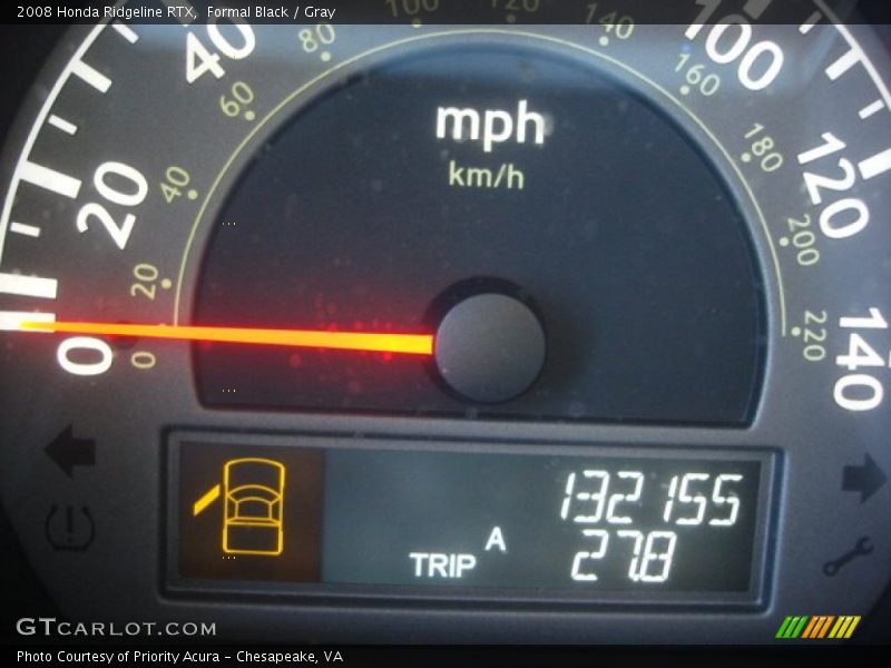 Formal Black / Gray 2008 Honda Ridgeline RTX