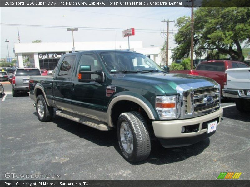Forest Green Metallic / Chaparral Leather 2009 Ford F250 Super Duty King Ranch Crew Cab 4x4