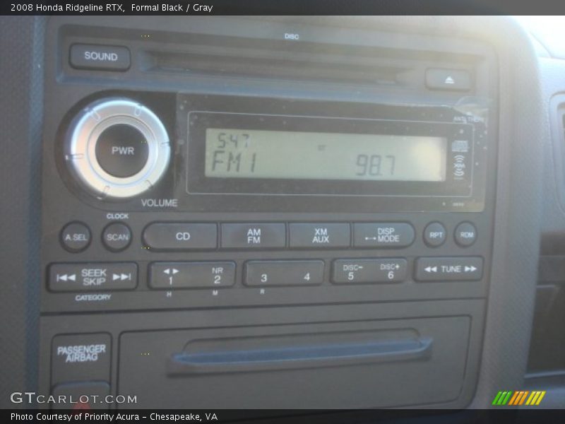 Formal Black / Gray 2008 Honda Ridgeline RTX