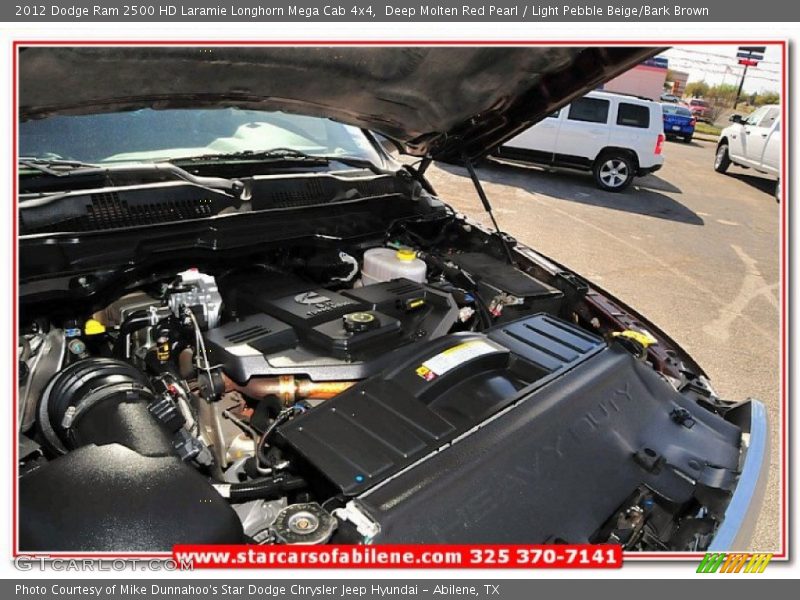 Deep Molten Red Pearl / Light Pebble Beige/Bark Brown 2012 Dodge Ram 2500 HD Laramie Longhorn Mega Cab 4x4