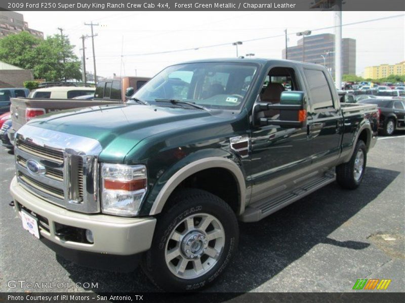 Forest Green Metallic / Chaparral Leather 2009 Ford F250 Super Duty King Ranch Crew Cab 4x4