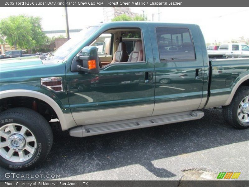 Forest Green Metallic / Chaparral Leather 2009 Ford F250 Super Duty King Ranch Crew Cab 4x4