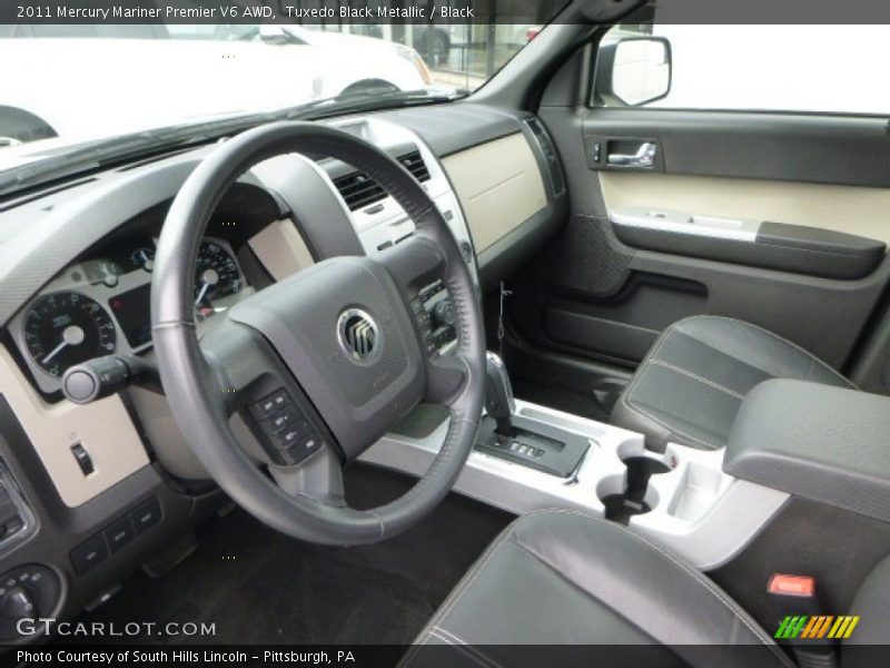 Tuxedo Black Metallic / Black 2011 Mercury Mariner Premier V6 AWD