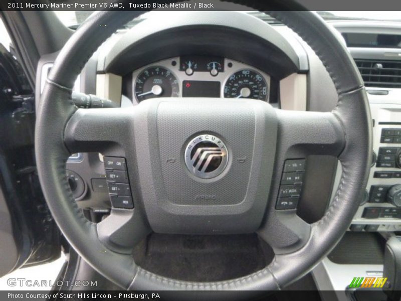 Tuxedo Black Metallic / Black 2011 Mercury Mariner Premier V6 AWD