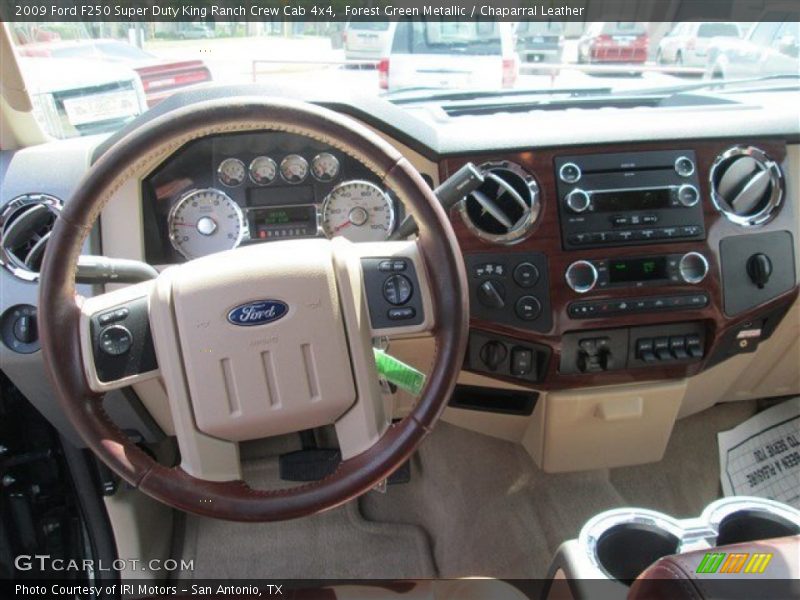 Forest Green Metallic / Chaparral Leather 2009 Ford F250 Super Duty King Ranch Crew Cab 4x4